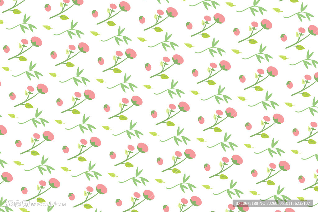 粉色花卉图案无缝背景