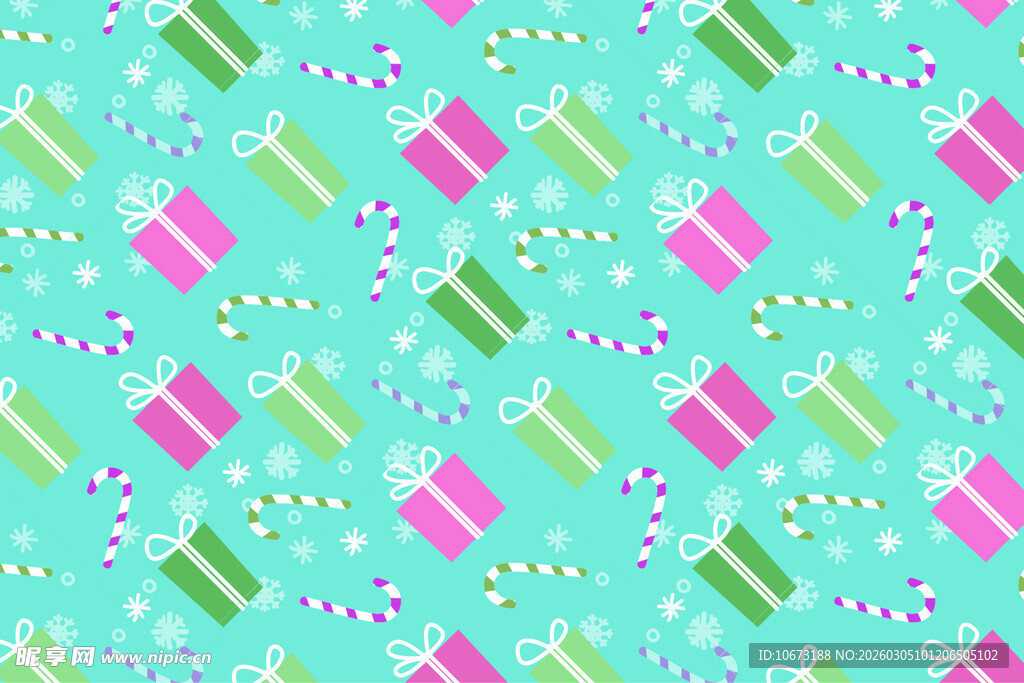 多彩礼物节日图案背景