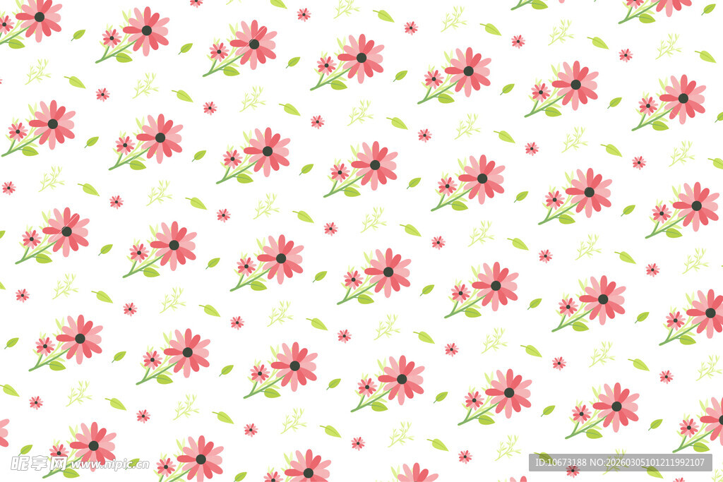 粉色小花图案背景