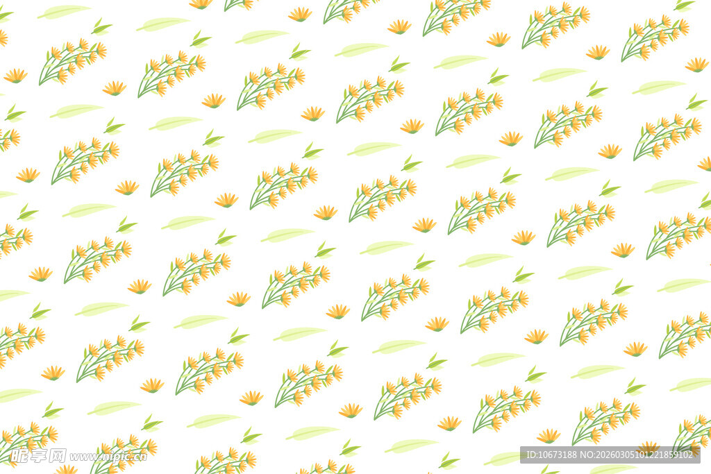 清新水果花卉图案背景