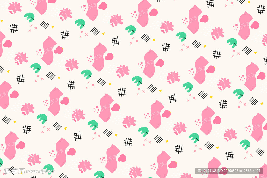 粉色动物图案背景纹理