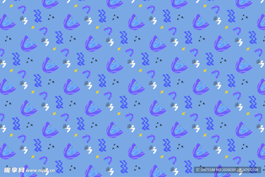 蓝色雨滴图案背景纹理