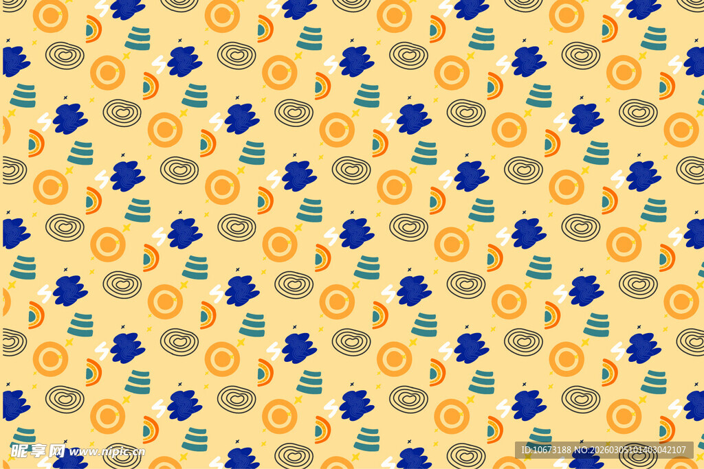 黄色花卉图案背景纹理