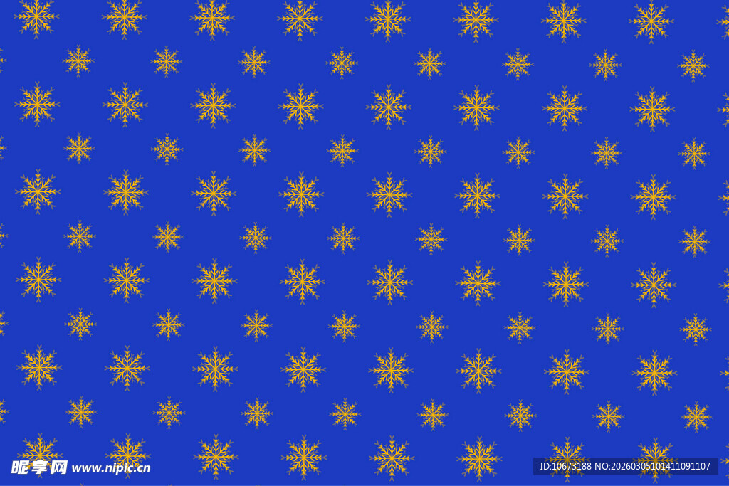 蓝色背景金色星星图案