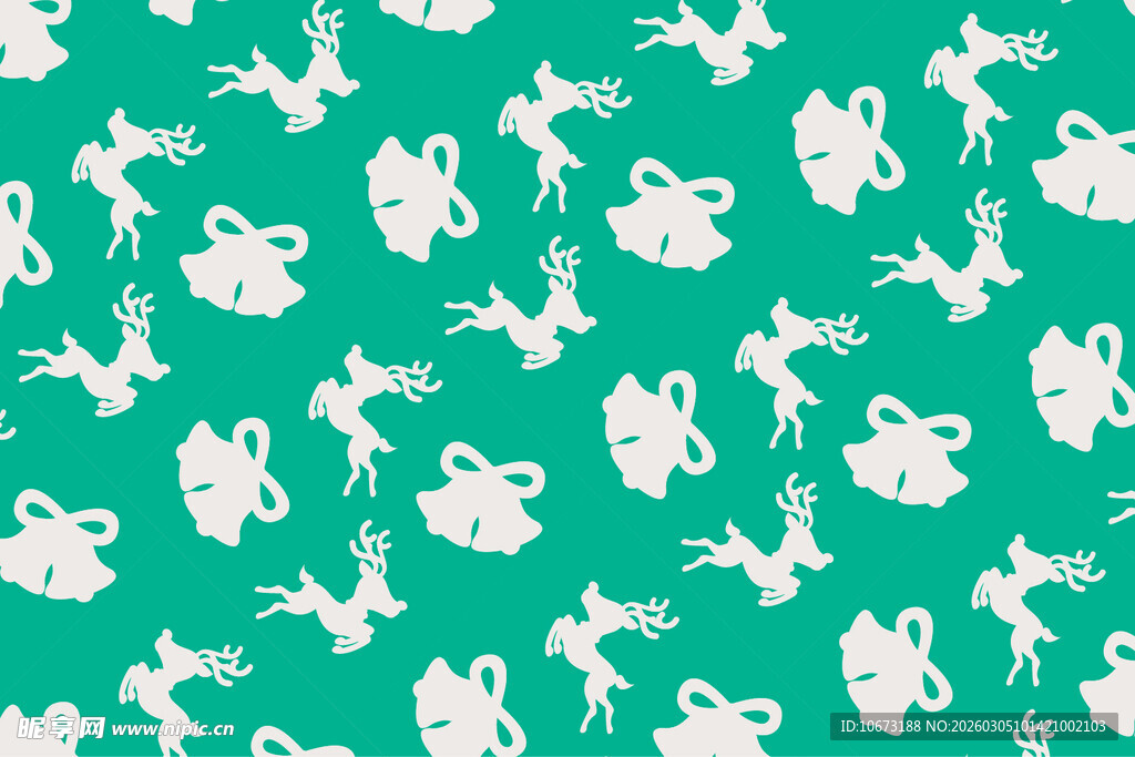 绿色底白色抽象图案纹理