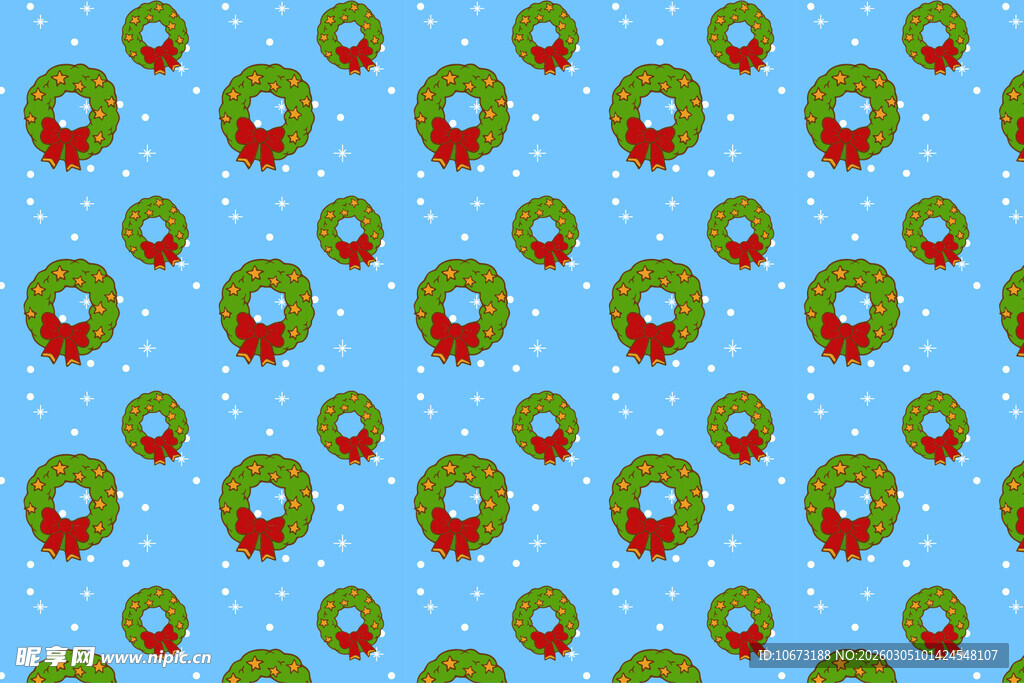 圣诞花环图案背景