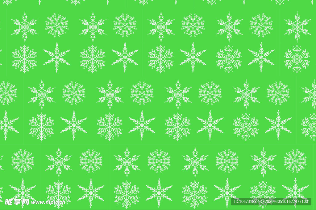 绿色雪花图案背景纹理