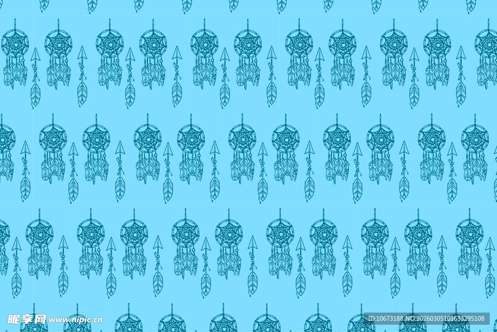 蓝色底纹中式传统图案