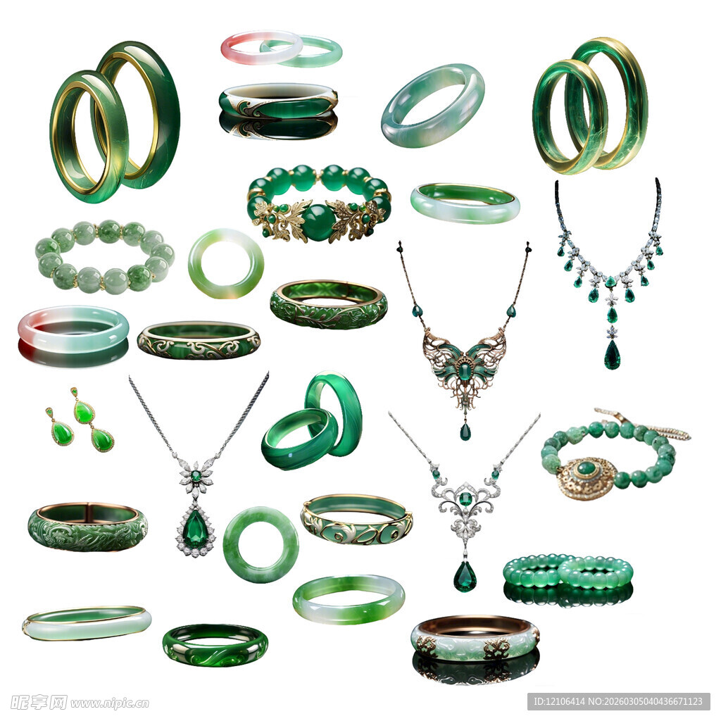 翡翠珠宝首饰PNG免抠素材