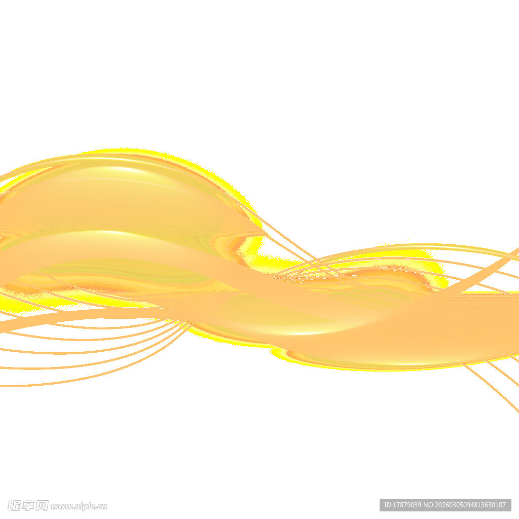 金色动感波浪线条背景图