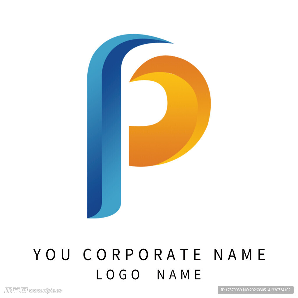 创意字母P企业标志设计