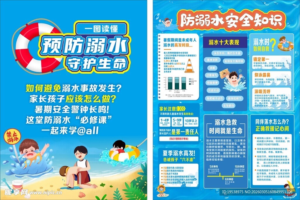 防溺水宣传单