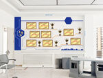现代科技风办公室展示墙