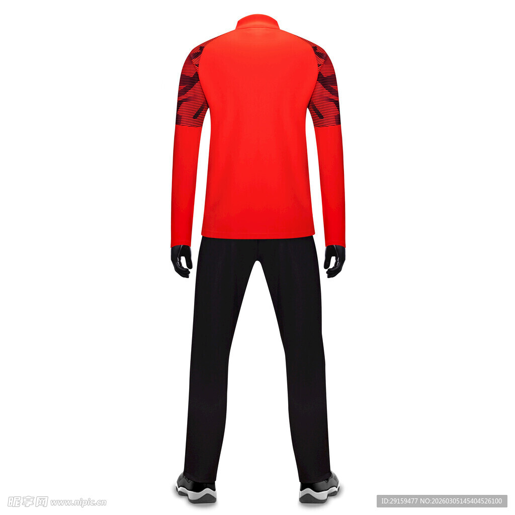 红色运动套装展示