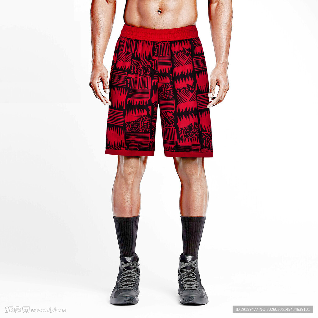 男士时尚迷彩短裤展示