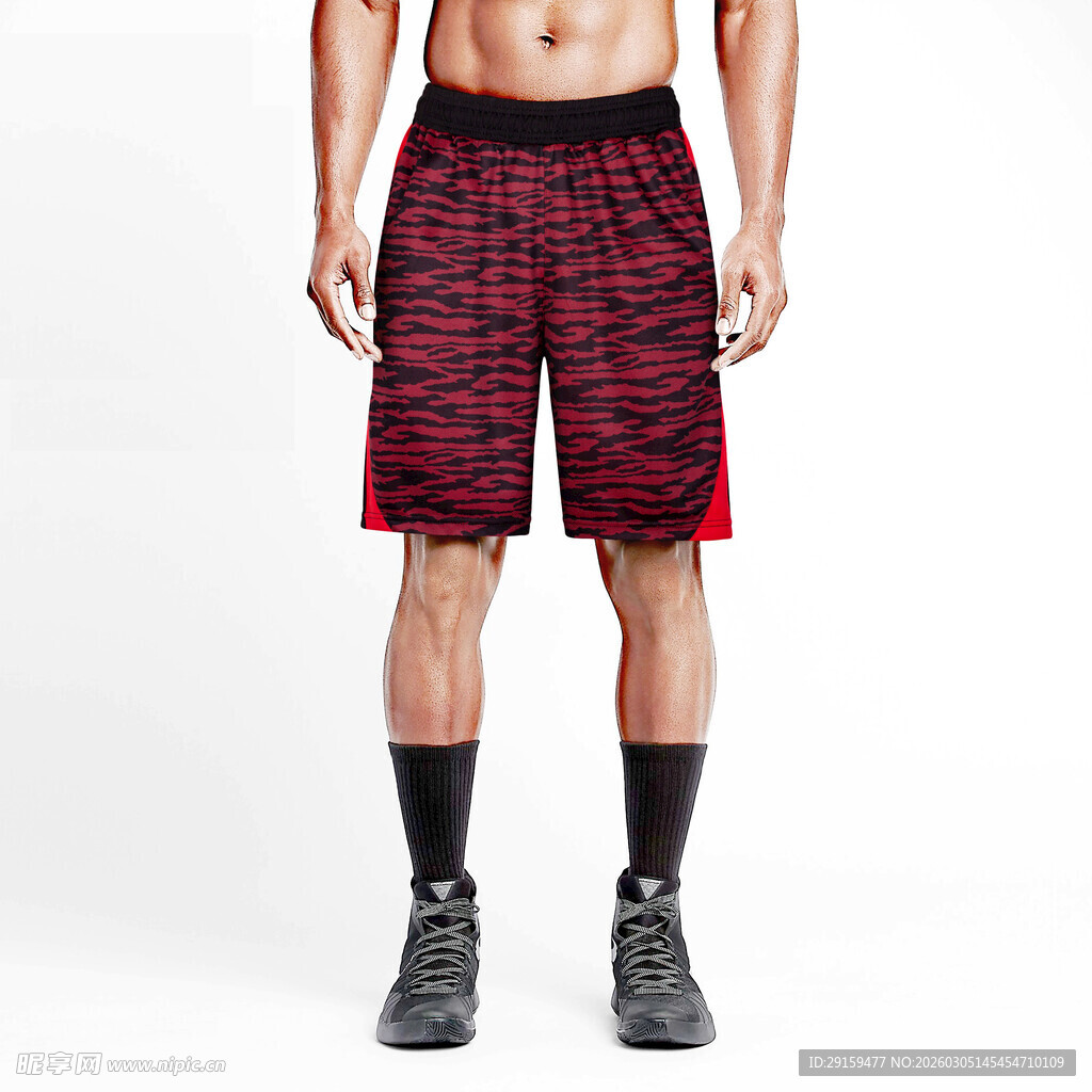 男士时尚运动短裤展示