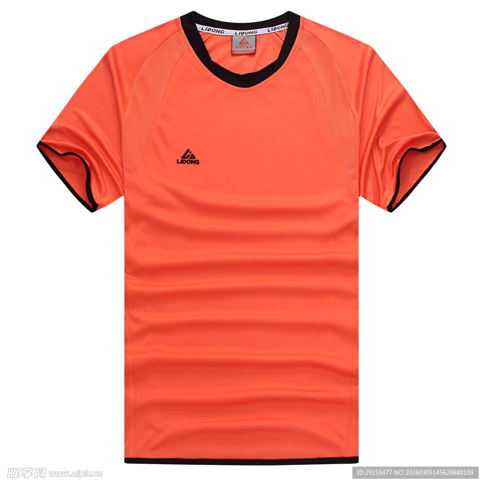 橙色阿迪达斯短袖运动T恤