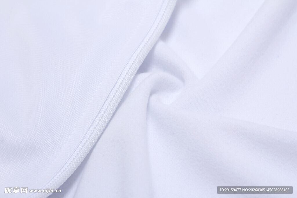 白色柔软布料纹理特写