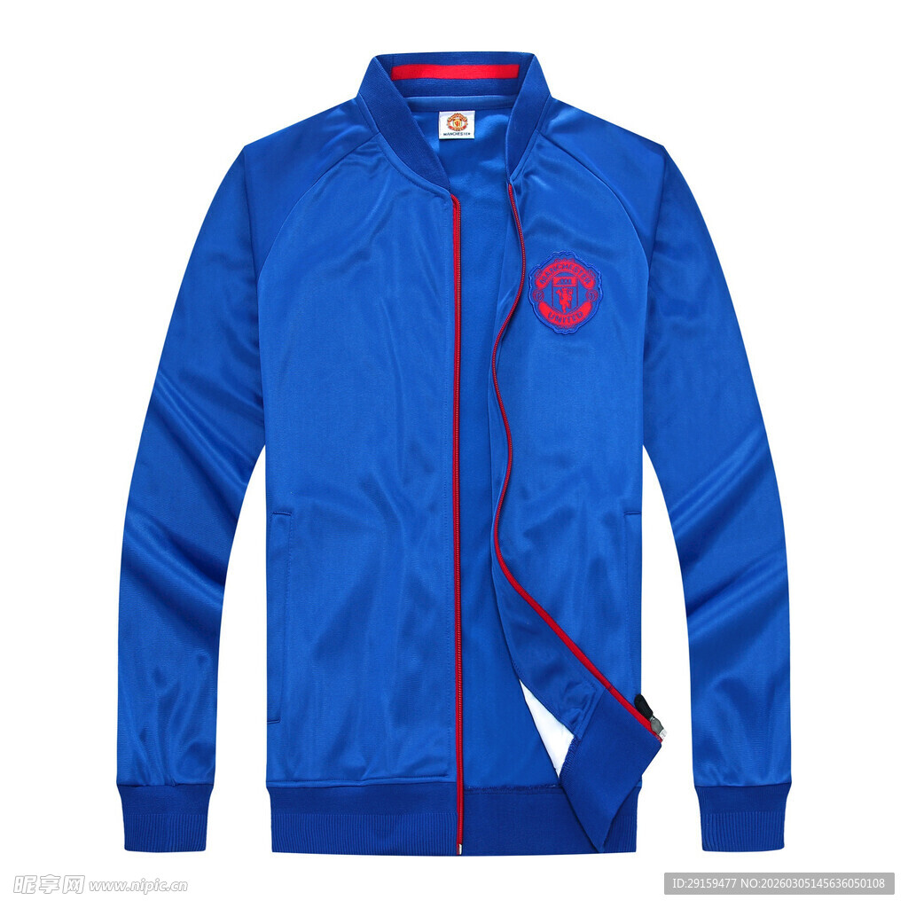 蓝色运动夹克外套展示