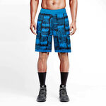 男士蓝色迷彩短裤展示