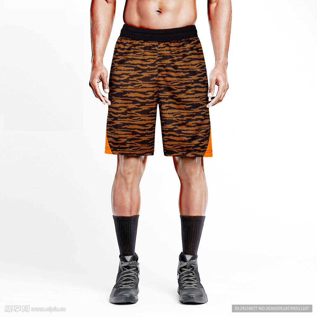 男士时尚运动短裤展示