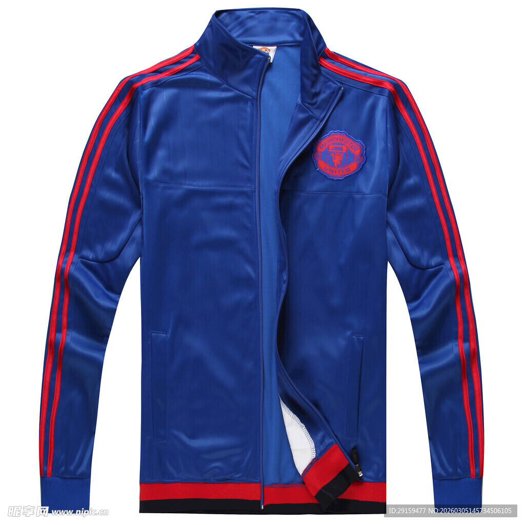 蓝色运动夹克外套