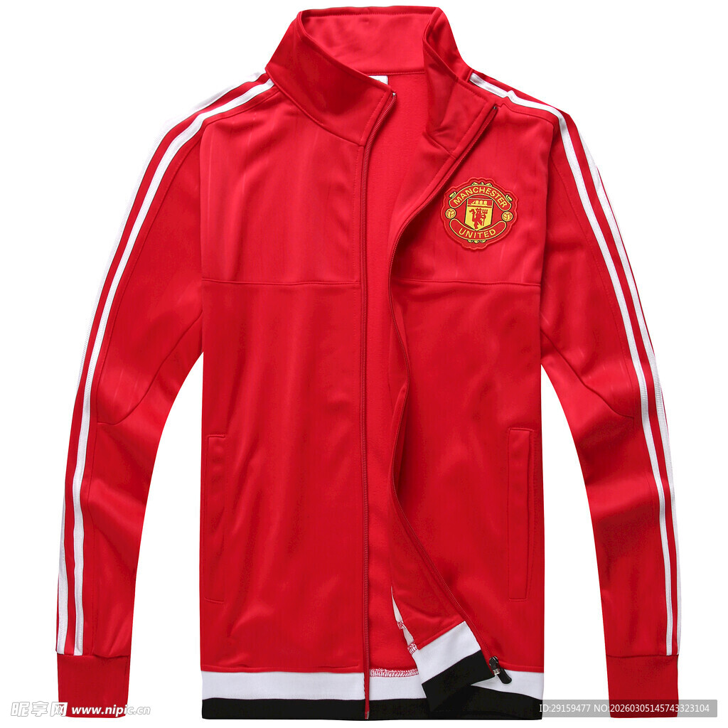 曼联红色运动夹克外套