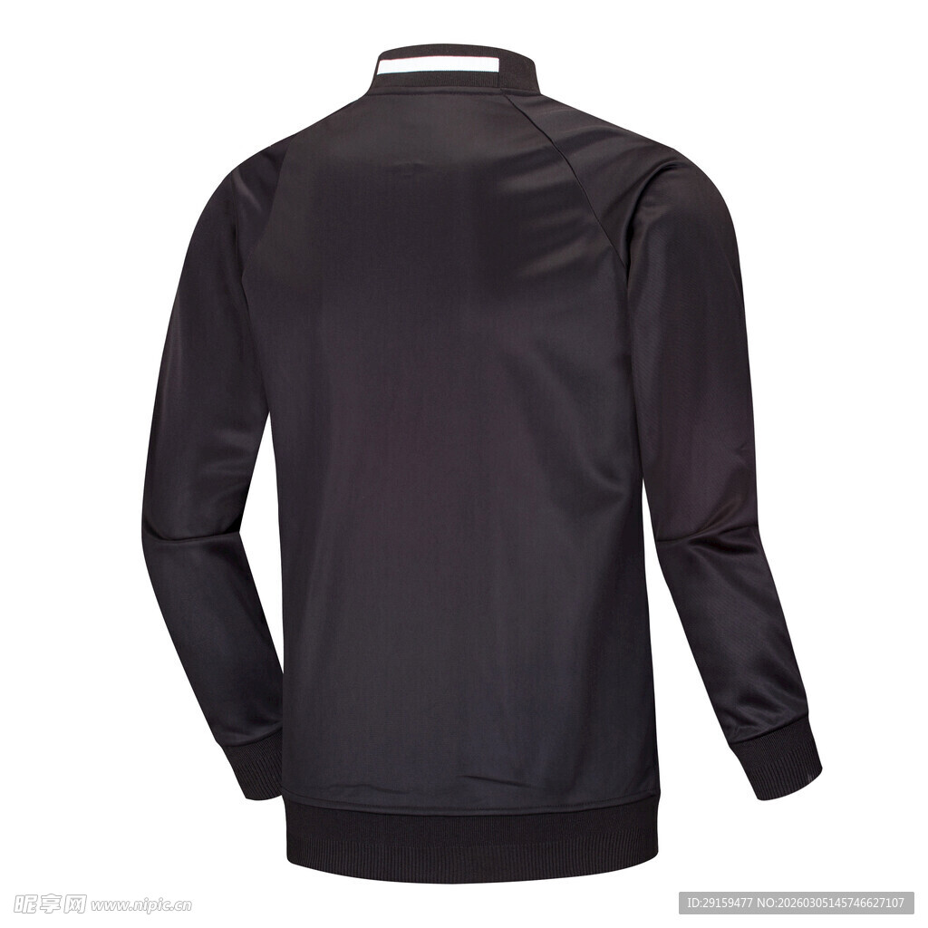 黑色男士长袖夹克背影