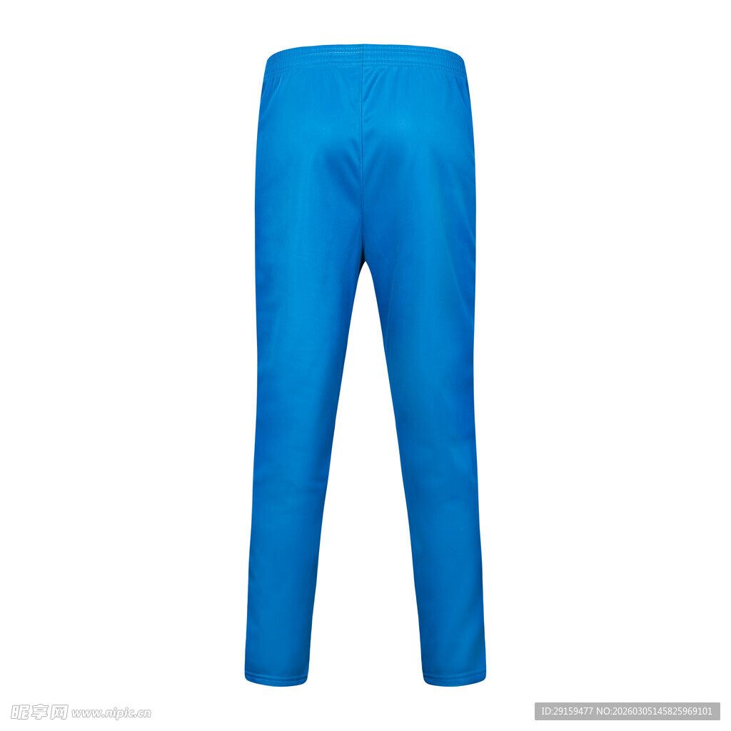 蓝色紧身运动长裤