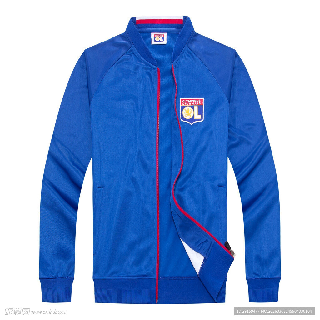 蓝色运动夹克外套展示