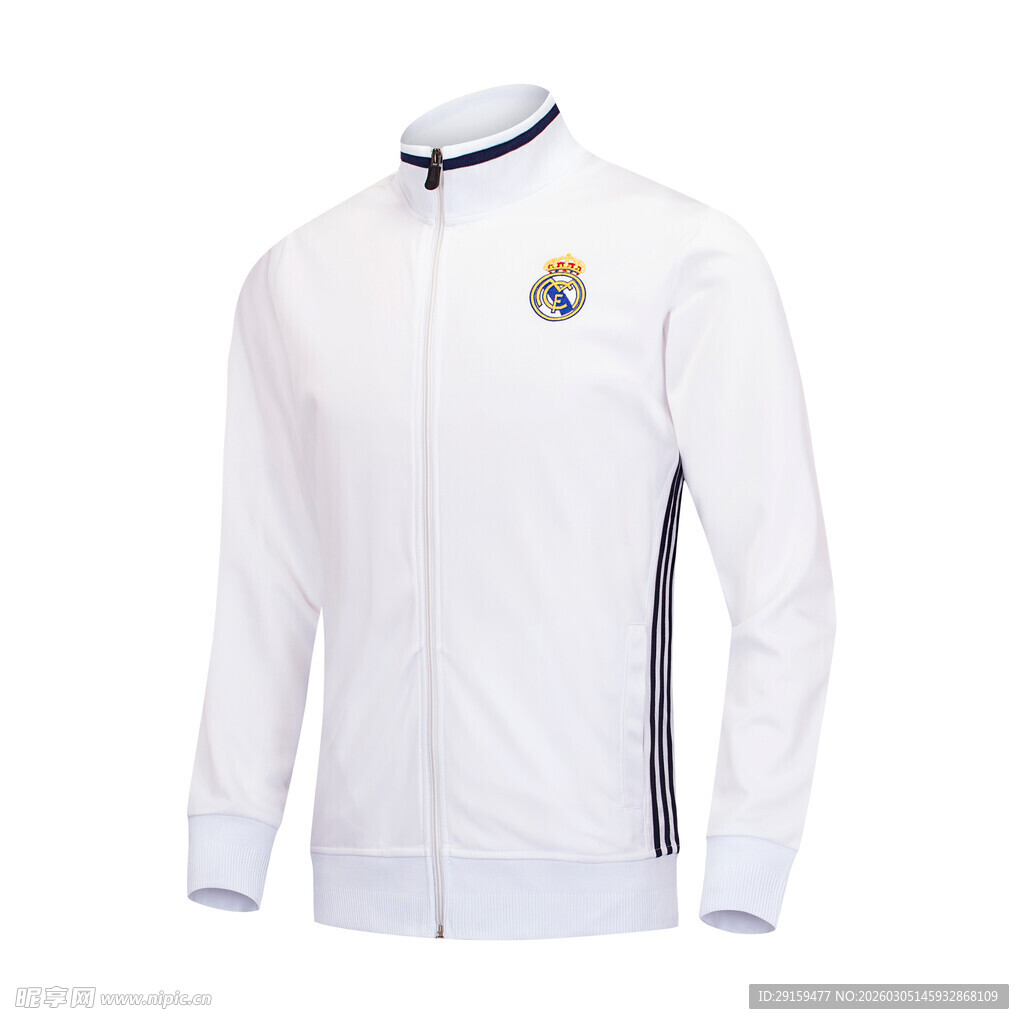 皇家马德里白色运动外套