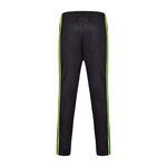 黑色侧边绿条纹运动长裤