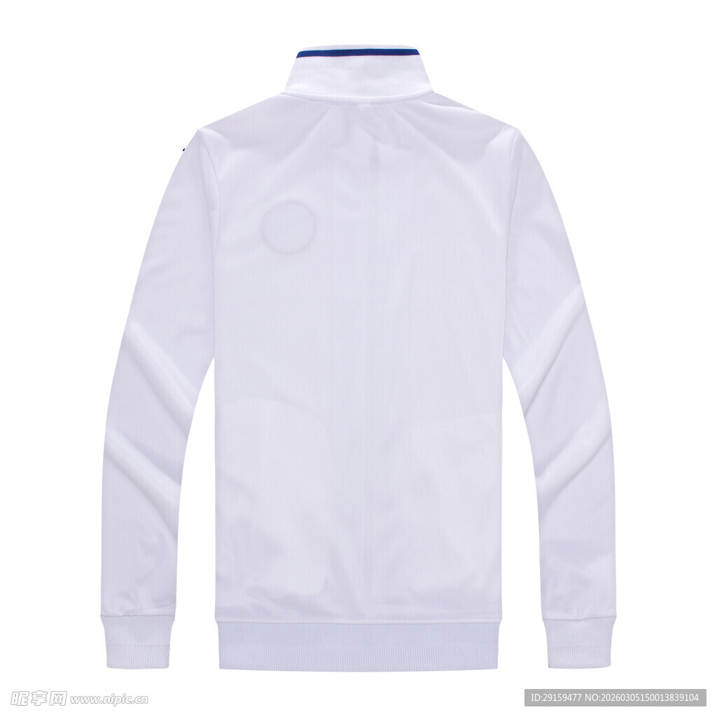 白色立领休闲运动夹克