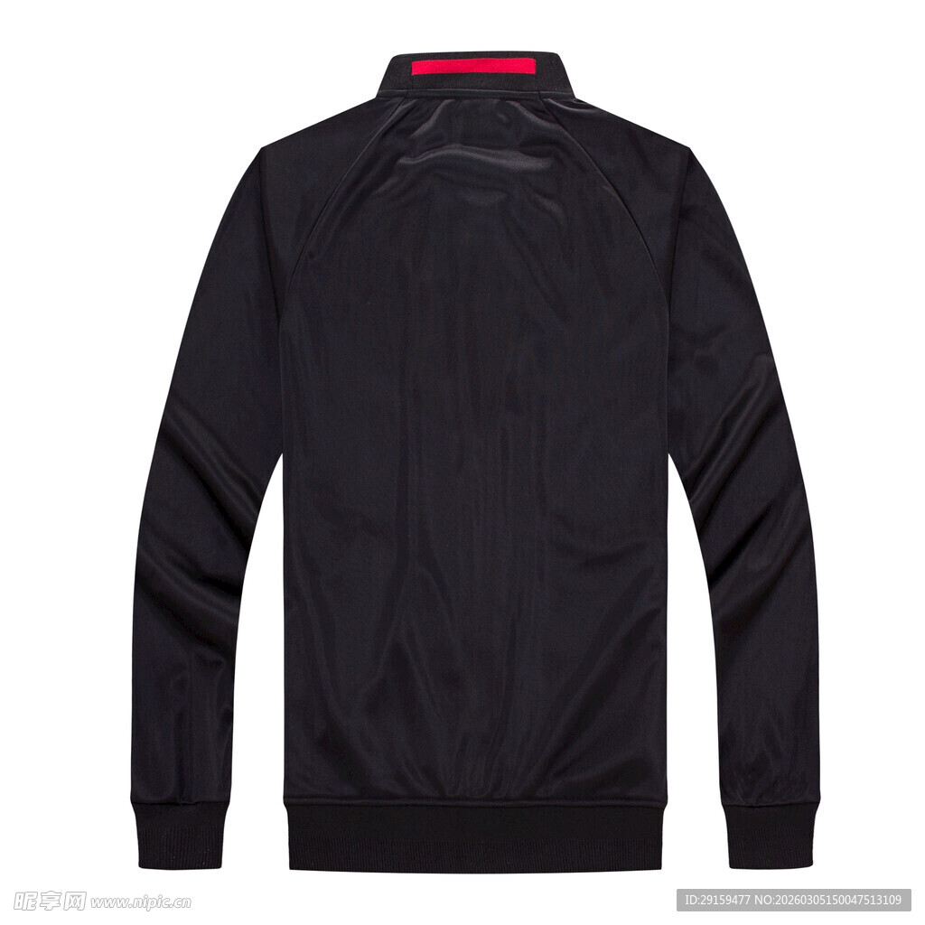 黑色男士长袖运动夹克