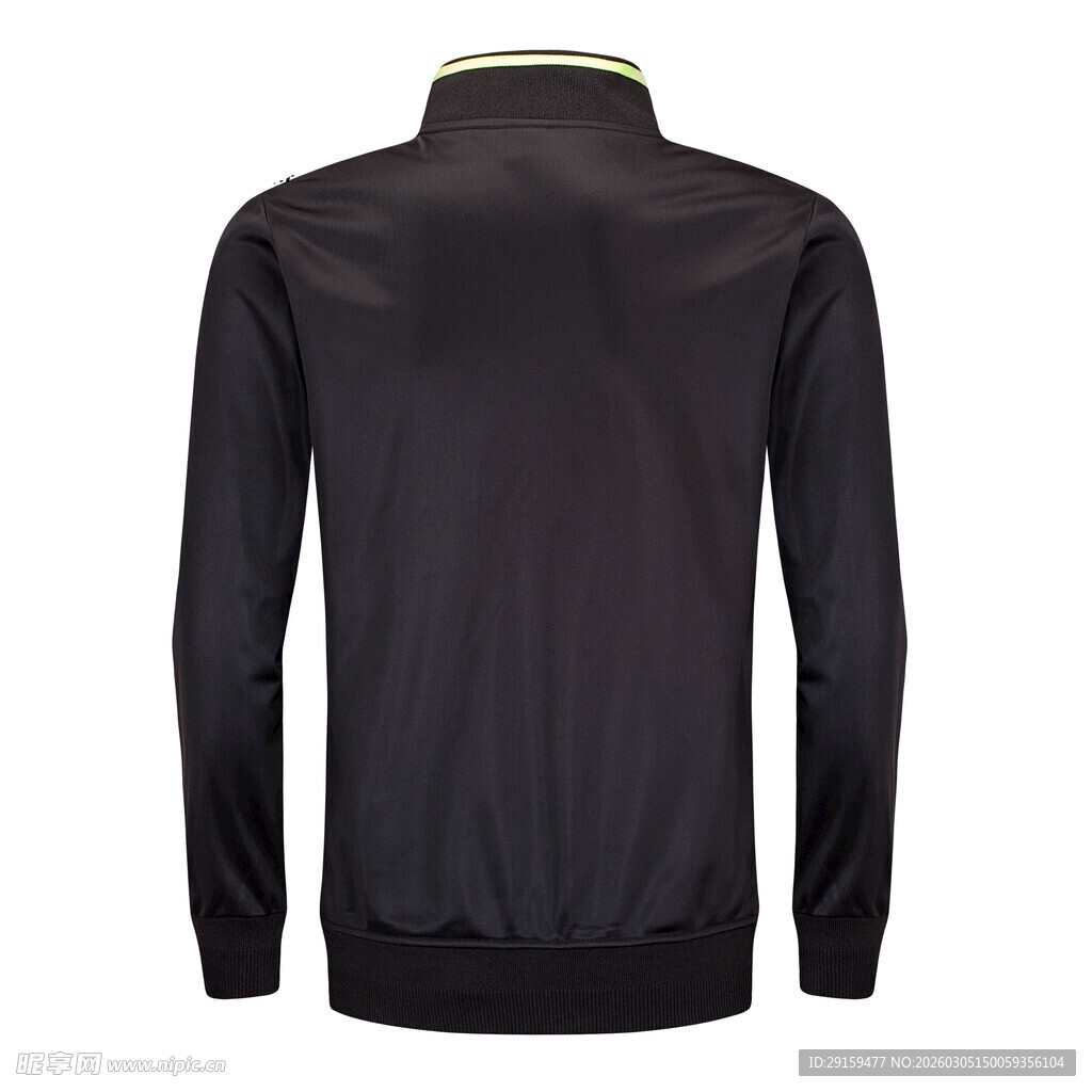 黑色男士拉链立领运动夹克