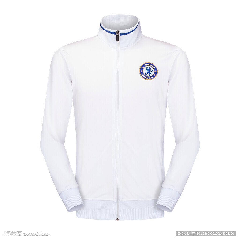 白色运动开衫外套