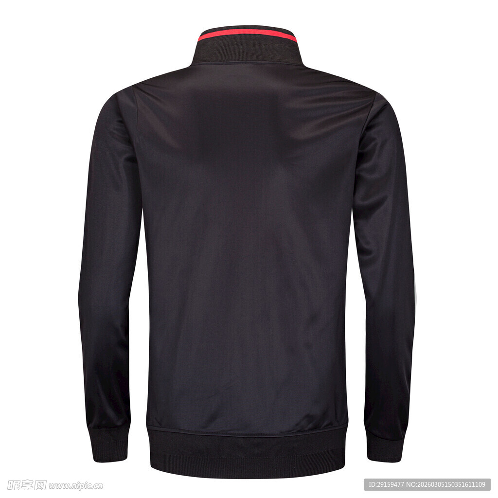 男士黑色立领运动夹克