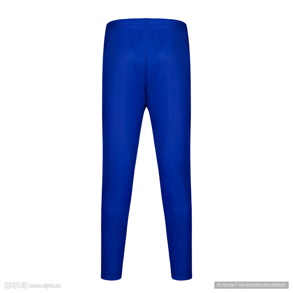 蓝色紧身运动长裤