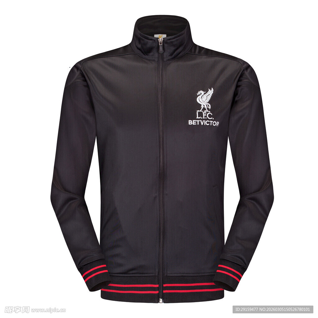 利物浦队黑色运动夹克