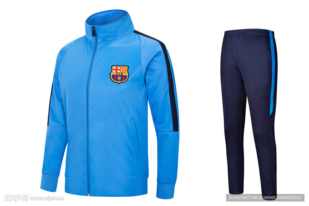 巴塞罗那足球训练套装