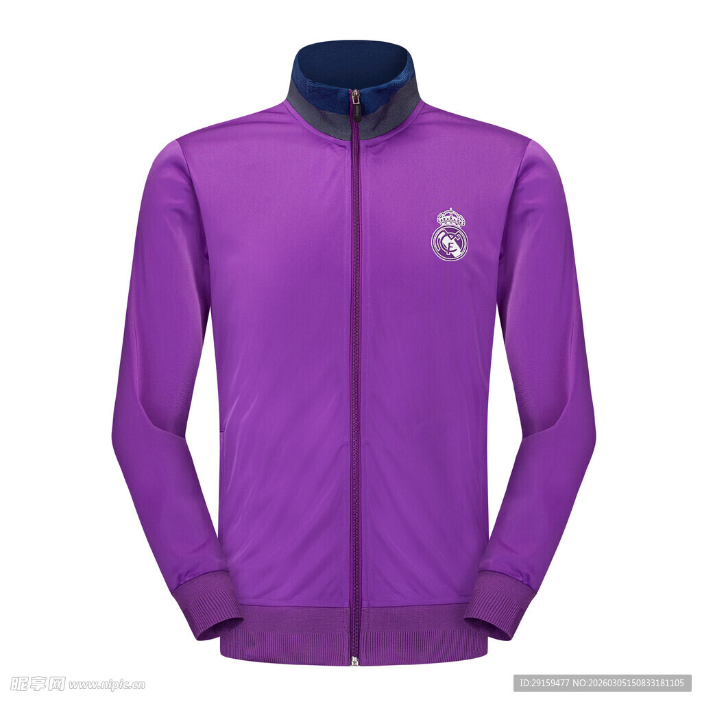 紫色拉链运动夹克