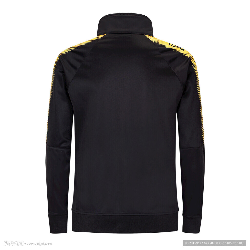 黑色运动外套背面展示
