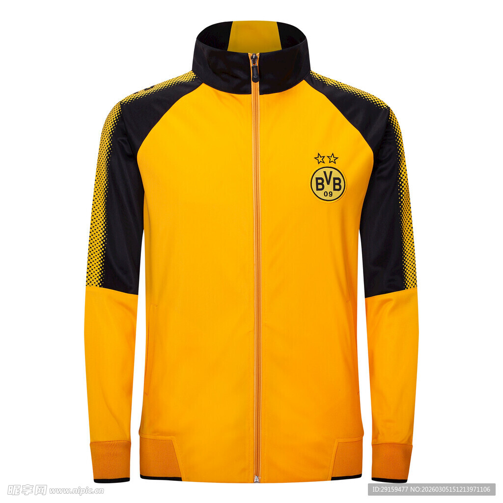 黄色运动夹克外套