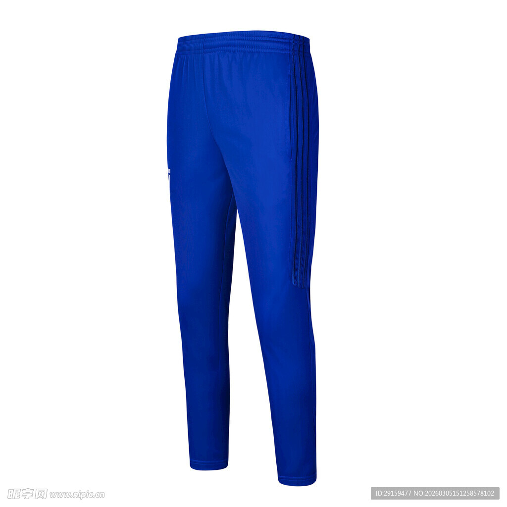 蓝色休闲运动长裤