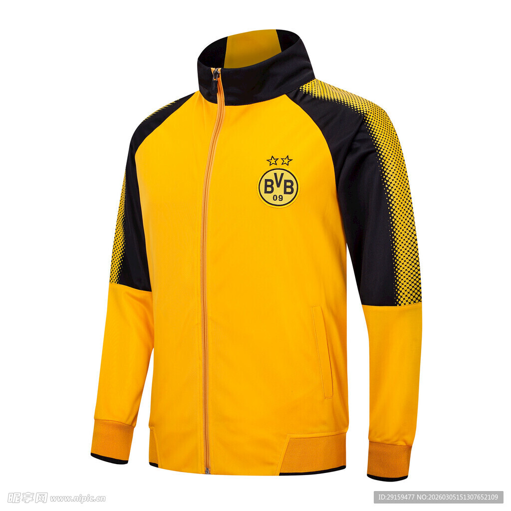 黄色运动夹克外套