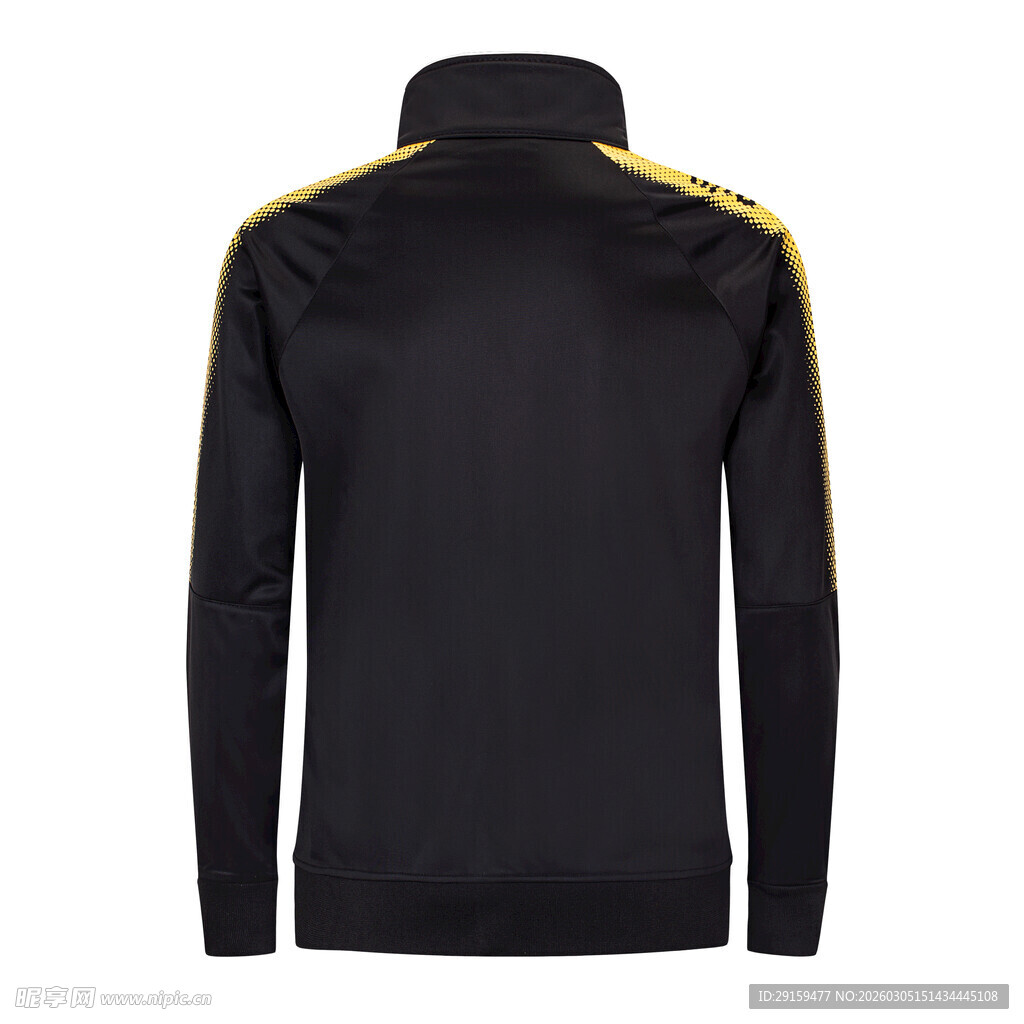 黑色运动外套背面展示