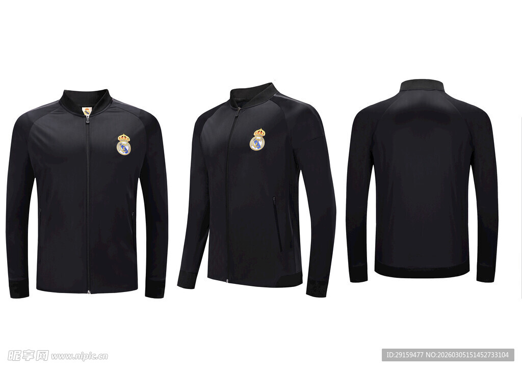 黑色长袖运动上衣展示