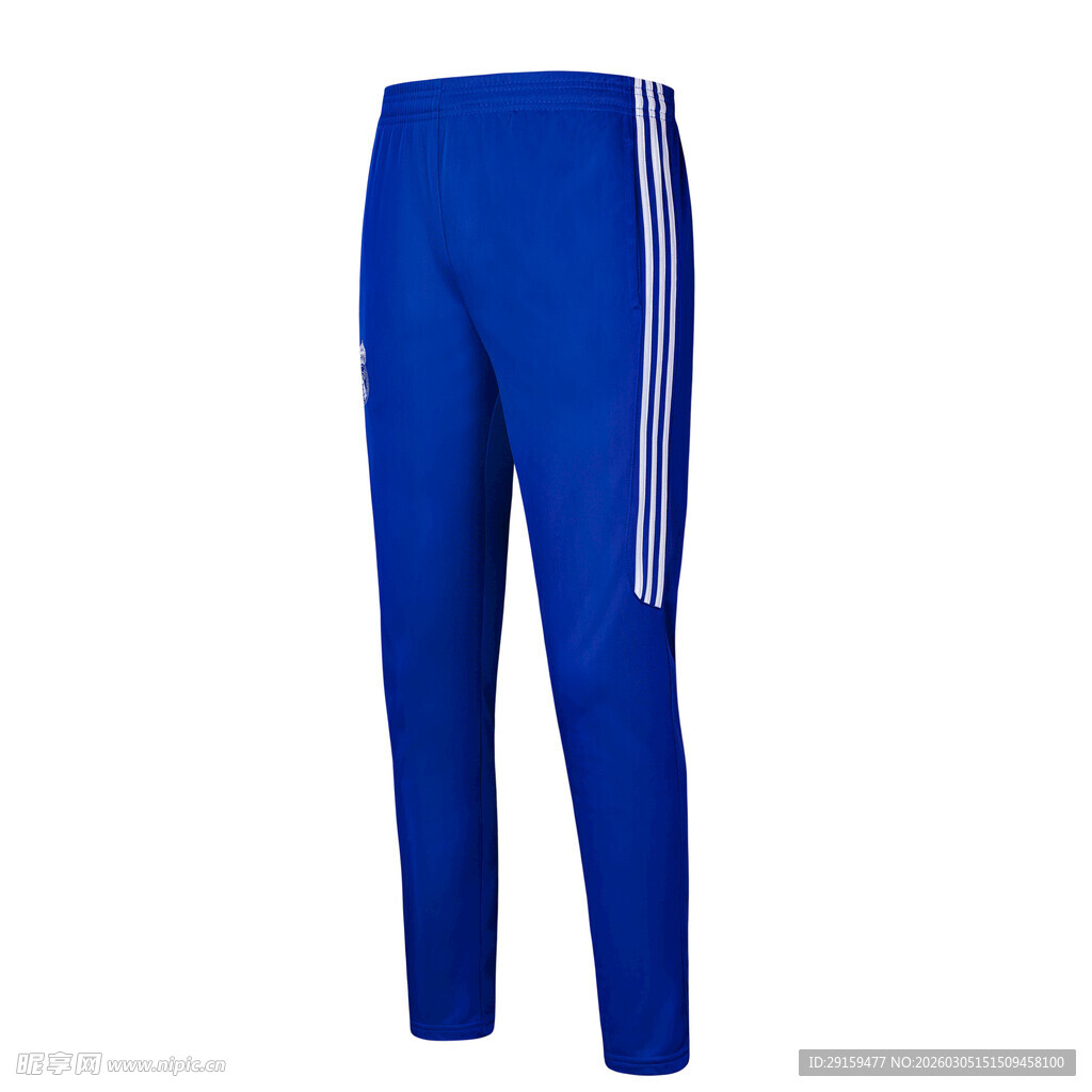 蓝色条纹运动长裤