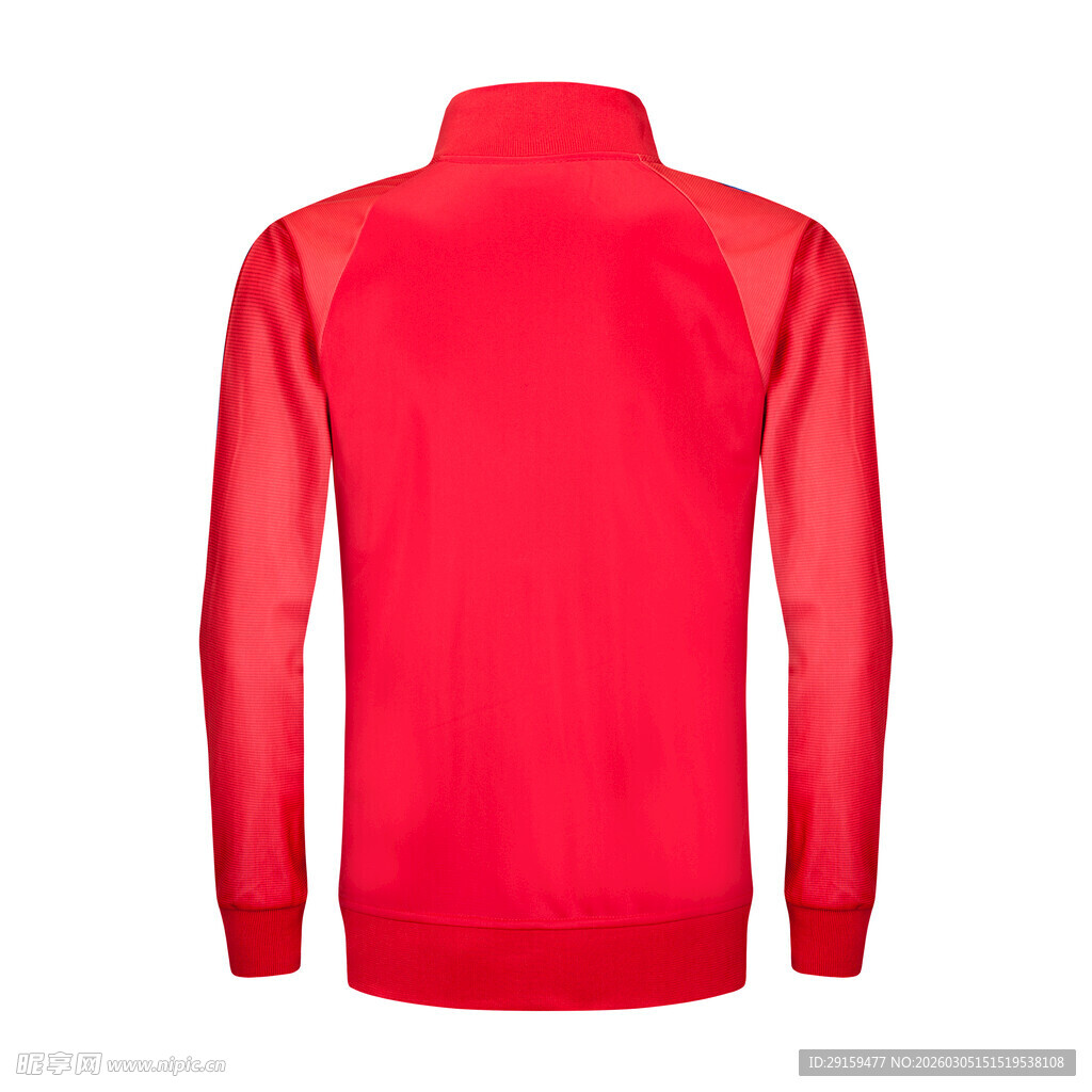 红色长袖运动外套