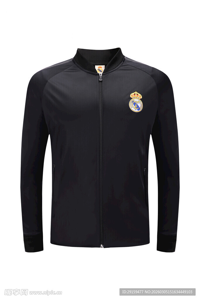 黑色长袖运动上衣